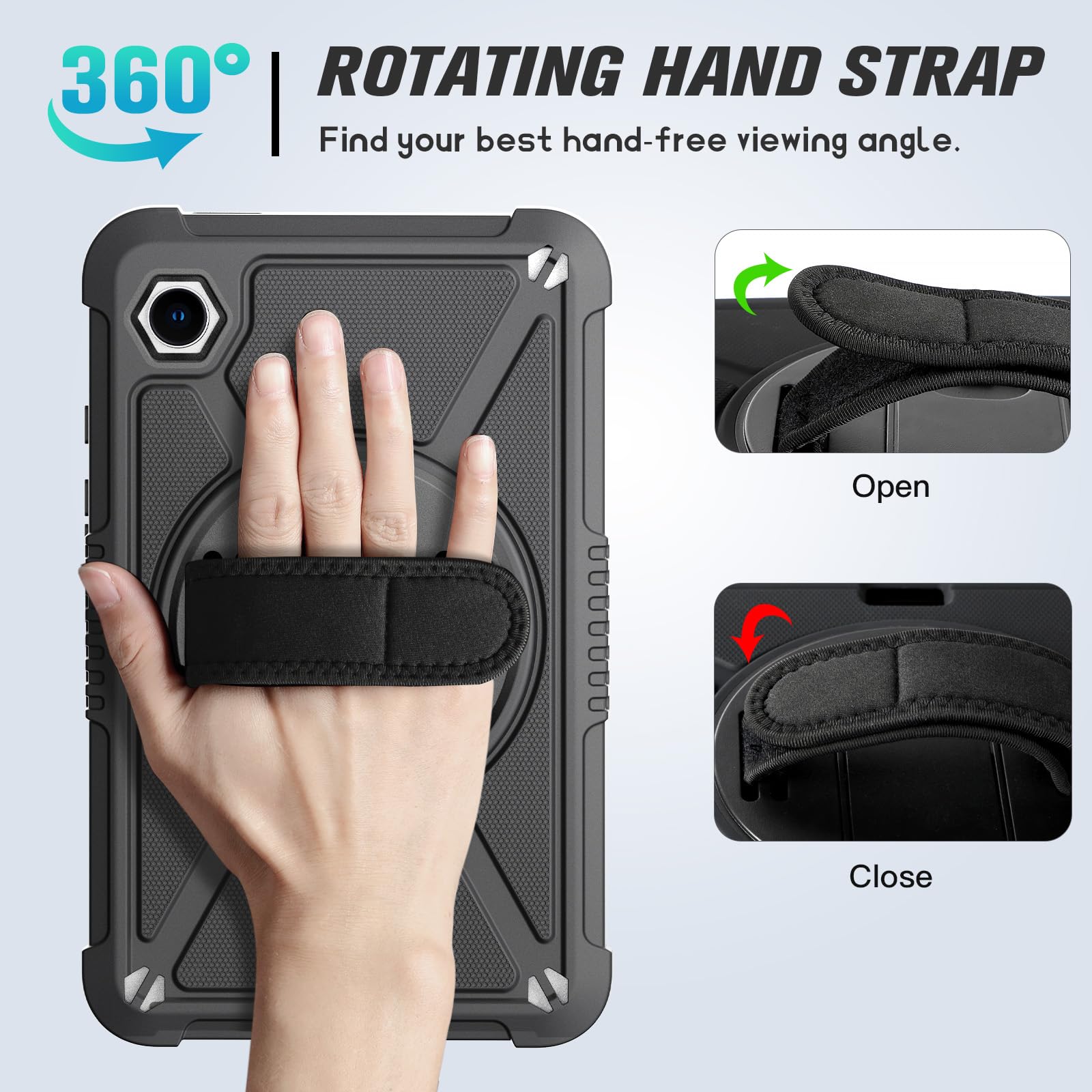 Foto 5 pulgar | Funda Ztotopcases Para Samsung Galaxy Tab A9 8.7 2023 Negra - Venta Internacional.