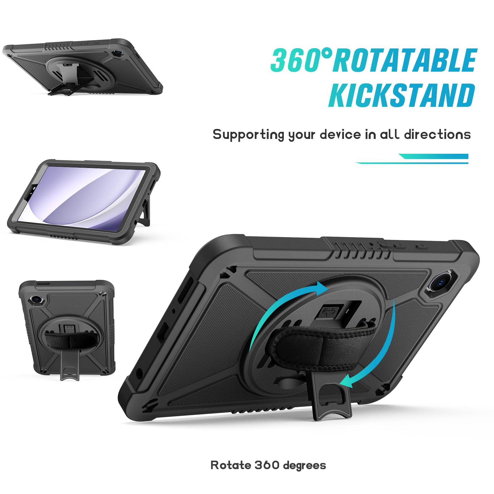 Foto 7 pulgar | Funda Ztotopcases Para Samsung Galaxy Tab A9 8.7 2023 Negra - Venta Internacional.