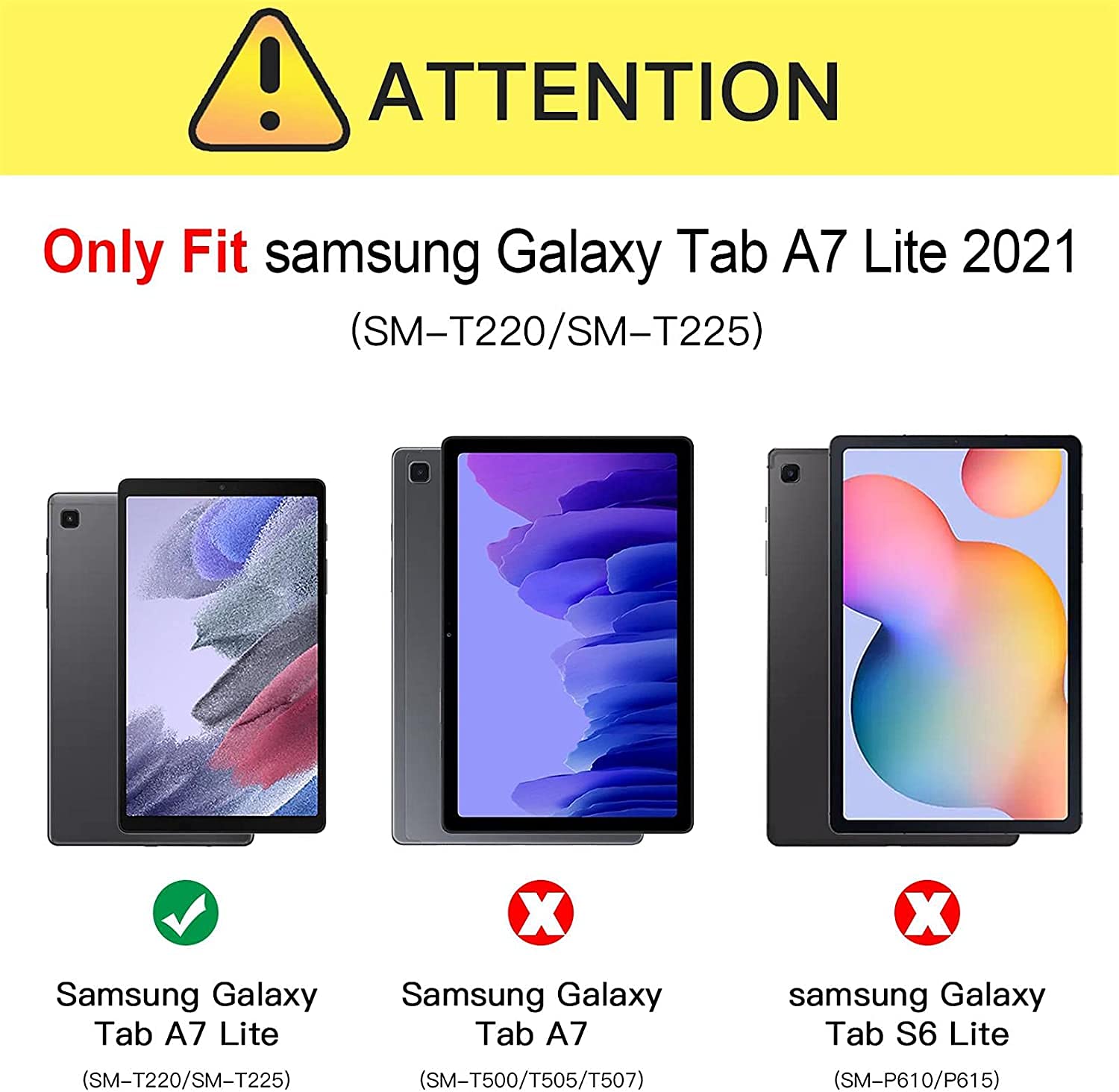 Foto 3 pulgar | Funda Ztotopcases Para Samsung Galaxy Tab A7 Lite 8.7 2021 Negra - Venta Internacional.