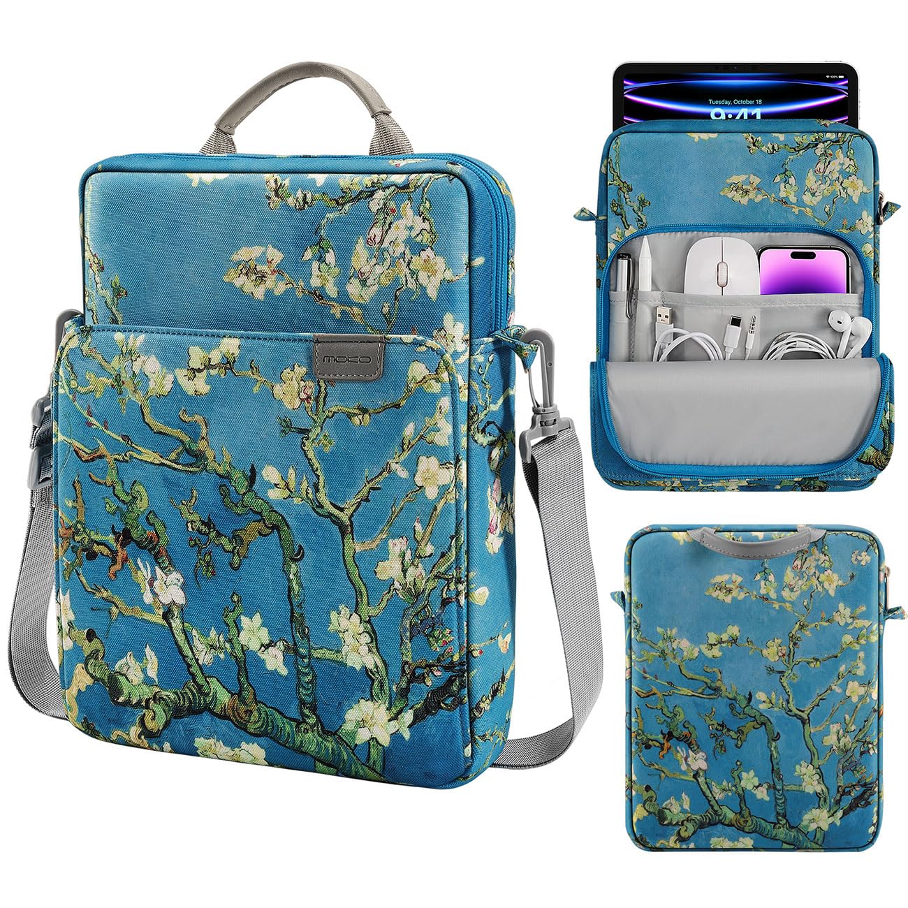 Funda Para Tableta Moko De 9 A 11 Pulgadas Con Correa Para El Hombro, Color Albaricoque - Venta Internacional.