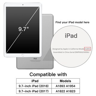 Foto 2 | Funda Jetech Para Ipad 9.7 (6.ª Y 5.ª Generación) Con Soporte Para Lápices, Color Negro - Venta Internacional.