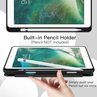 Foto 5 | Funda Jetech Para Ipad 9.7 (6.ª Y 5.ª Generación) Con Soporte Para Lápices, Color Negro - Venta Internacional.