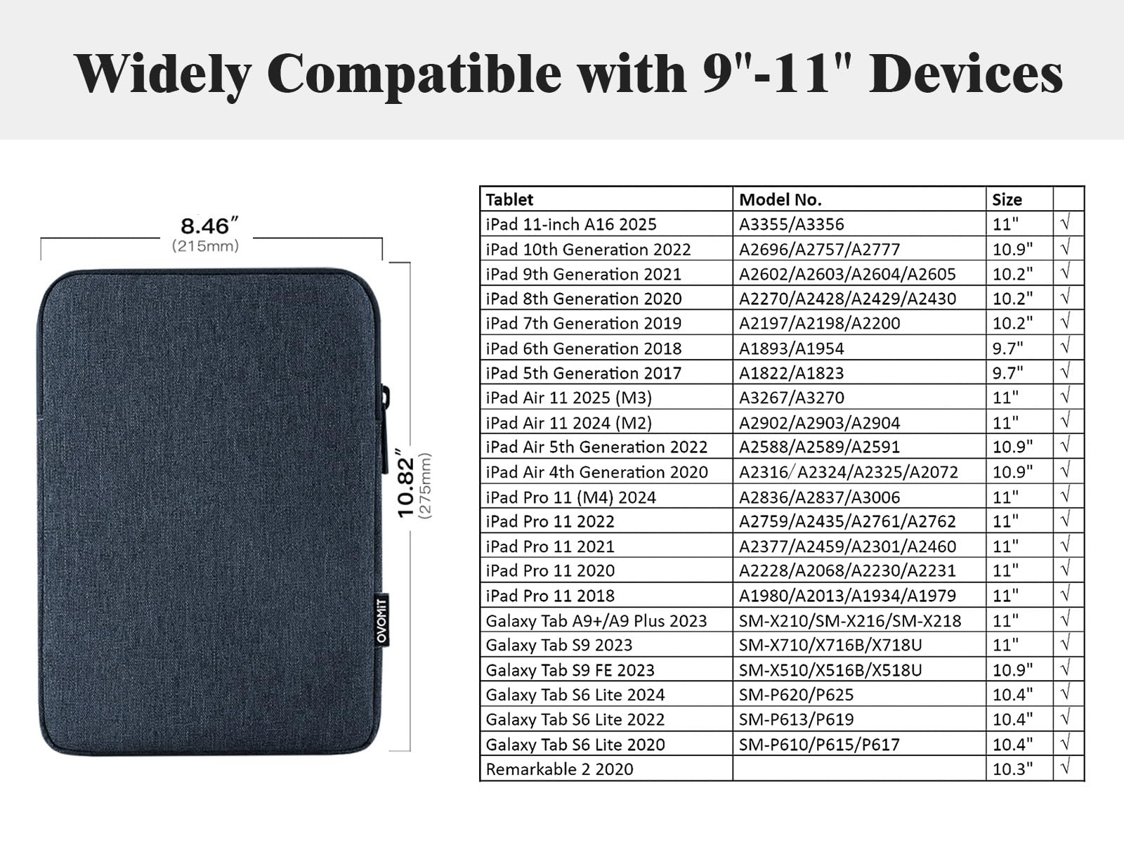 Foto 3 pulgar | Funda Para Tablet Timovo 9-11 Para Ipad 11 Pulgadas A16 2025 Azul - Venta Internacional.
