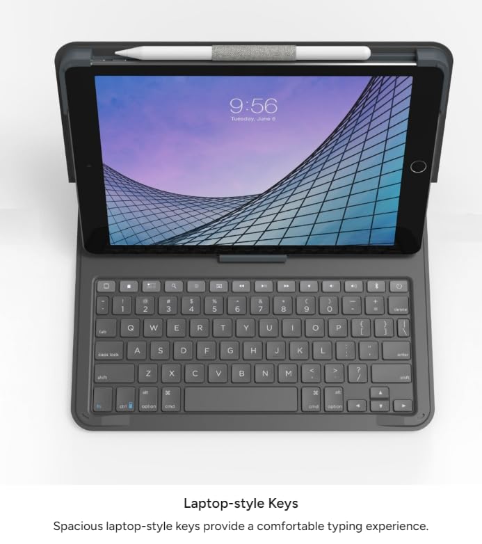 Foto 3 | Teclado Y Funda Para Tableta Zagg Messenger Folio 2 Para Ipad 10.2 - Venta Internacional.