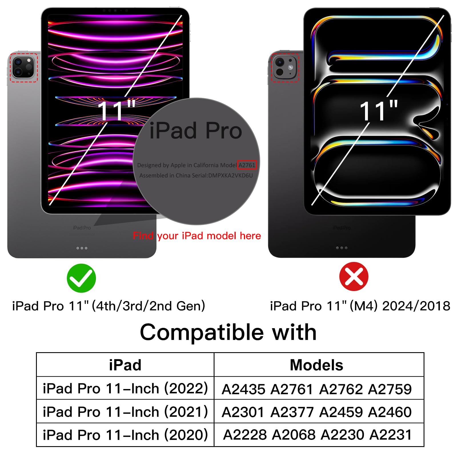 Foto 3 pulgar | Funda Jetech Para Ipad Pro De 11 Pulgadas 2022/2021/2020 Transparente - Venta Internacional.
