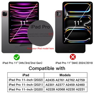 Foto 2 | Funda Jetech Para Ipad Pro De 11 Pulgadas 2022/2021/2020 Transparente - Venta Internacional.