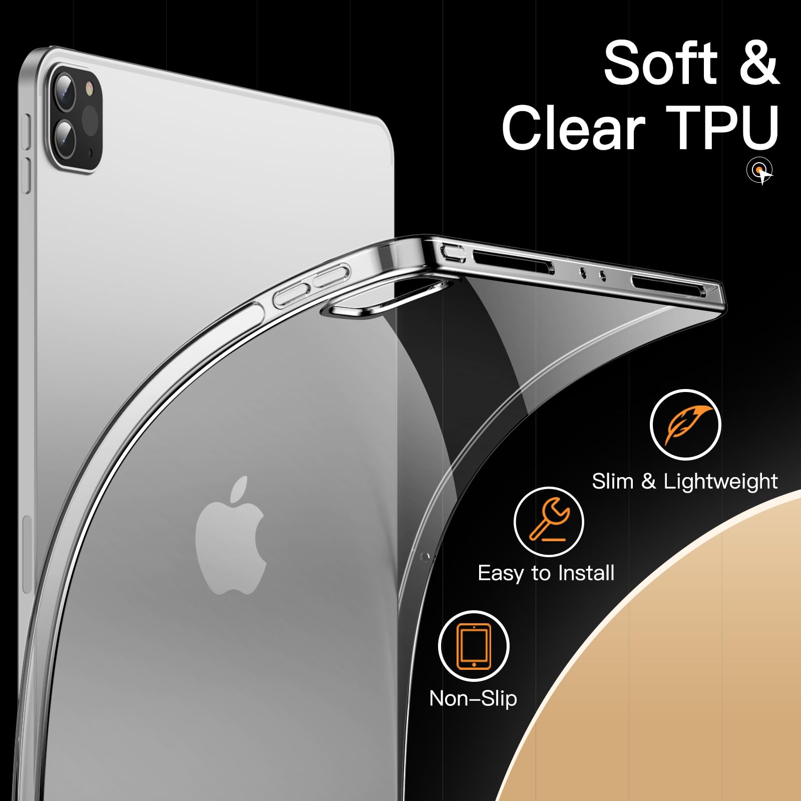 Foto 4 pulgar | Funda Jetech Para Ipad Pro De 11 Pulgadas 2022/2021/2020 Transparente - Venta Internacional.