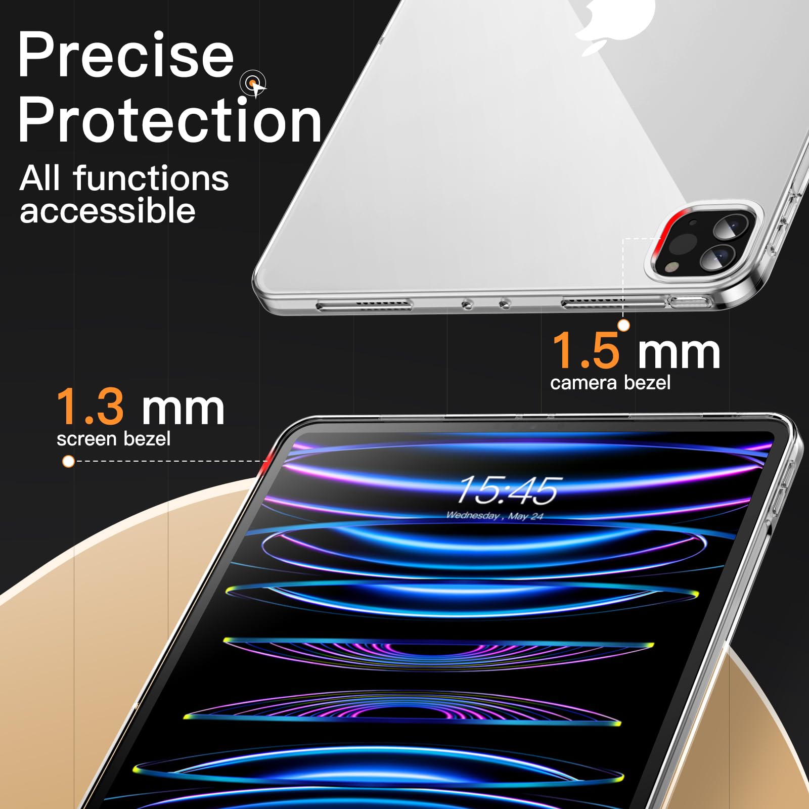 Foto 6 | Funda Jetech Para Ipad Pro De 11 Pulgadas 2022/2021/2020 Transparente - Venta Internacional.