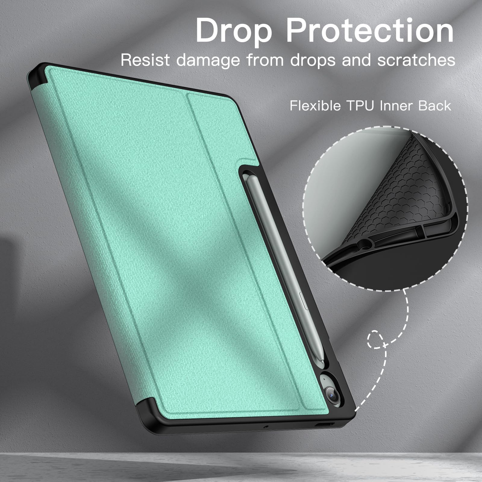 Foto 7 pulgar | Funda Jetech Para Samsung Galaxy Tab S10 Fe/s9 Fe 10.9 Pulgadas, Color Verde - Venta Internacional.