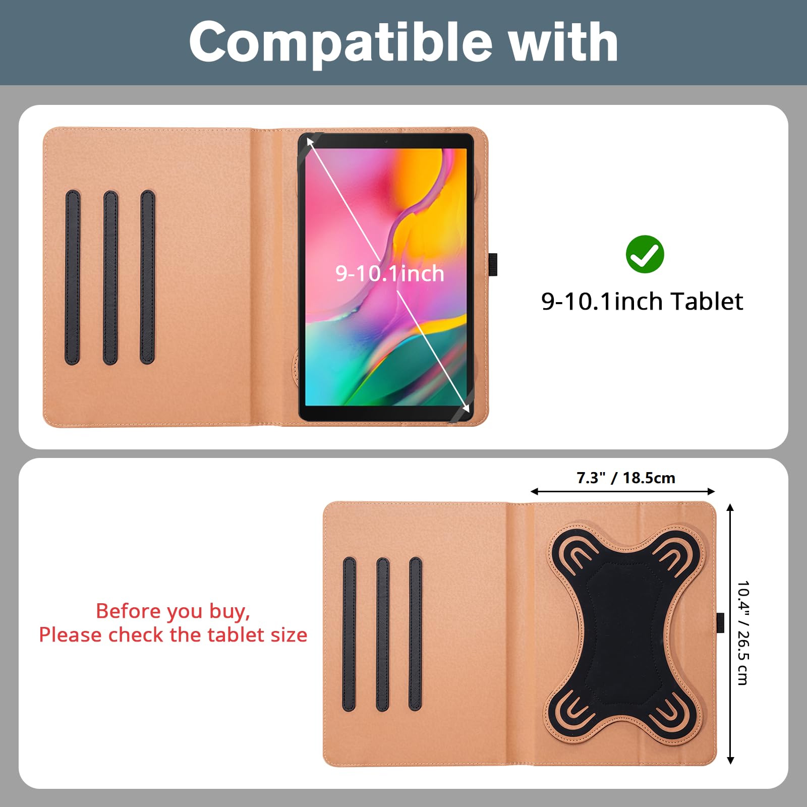 Foto 2 | Funda Para Tablet Procase Universal 9-10.1'' Android - Negra - Venta Internacional.