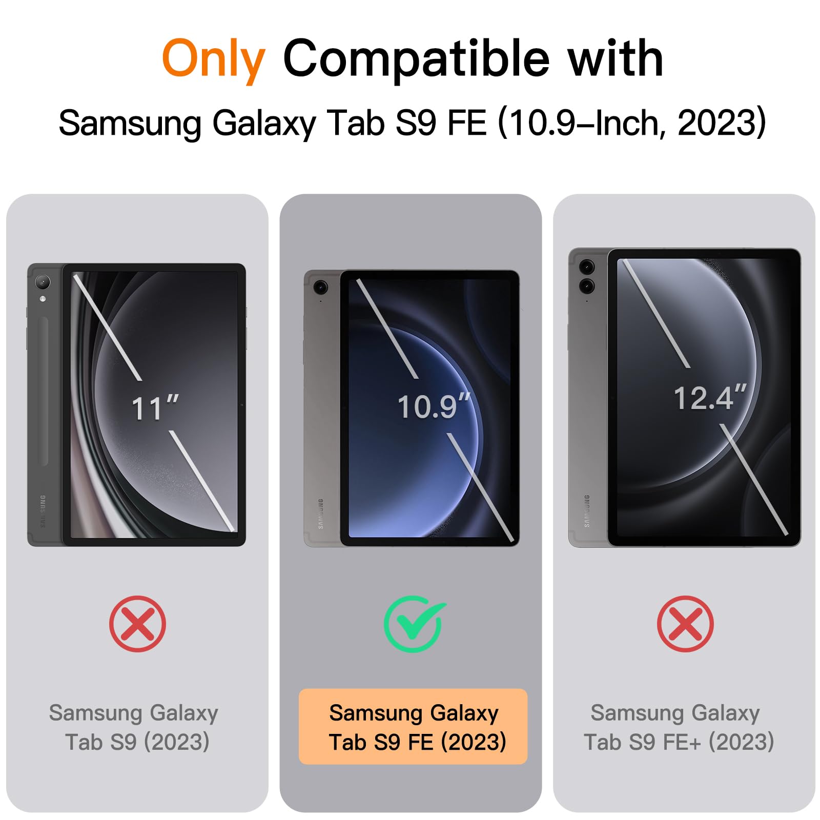 Foto 3 pulgar | Funda Jetech Para Samsung Galaxy Tab S10 Fe/s9 Fe 10.9 Pulgadas - Venta Internacional.