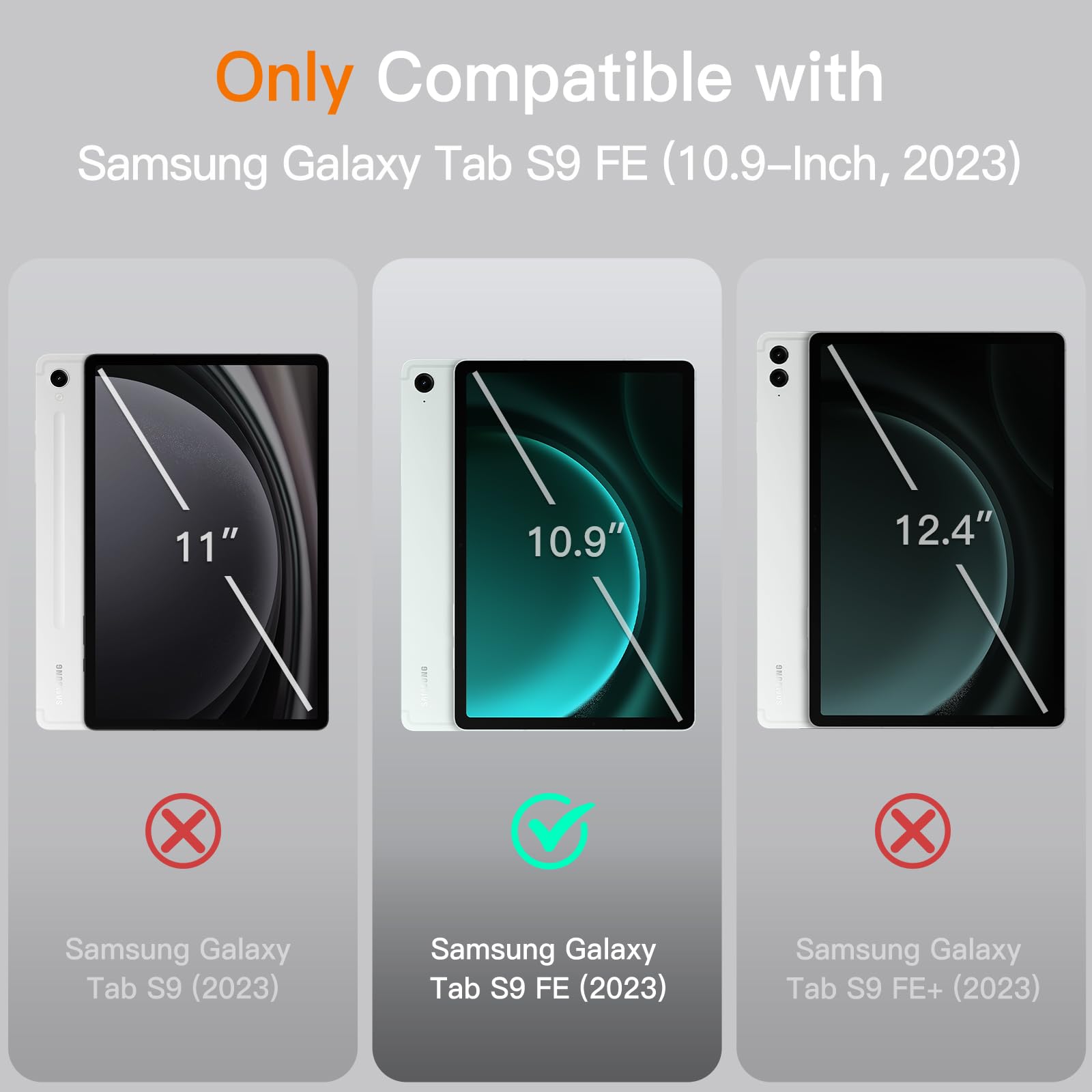 Foto 3 pulgar | Funda Jetech Para Samsung Galaxy Tab S10 Fe/s9 Fe 10.9 - Venta Internacional.