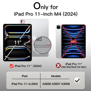 Foto 2 | Funda Jetech Clear Para Ipad Pro 11 M4 2024 Antiamarilleo - Venta Internacional.