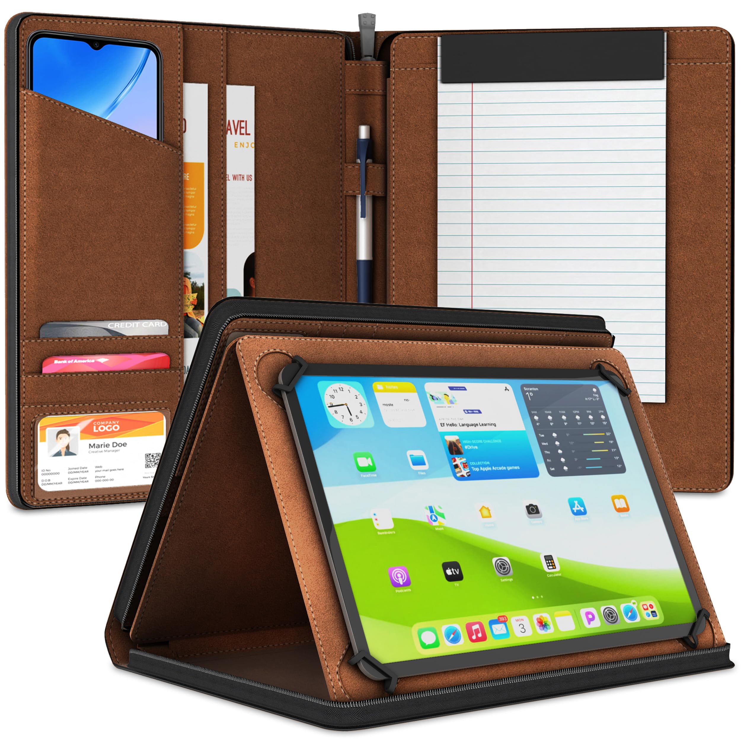 Foto 2 pulgar | Funda Padfolio Khomo Universal Para Tabletas De 8,5 A 11 Pulgadas - Venta Internacional.