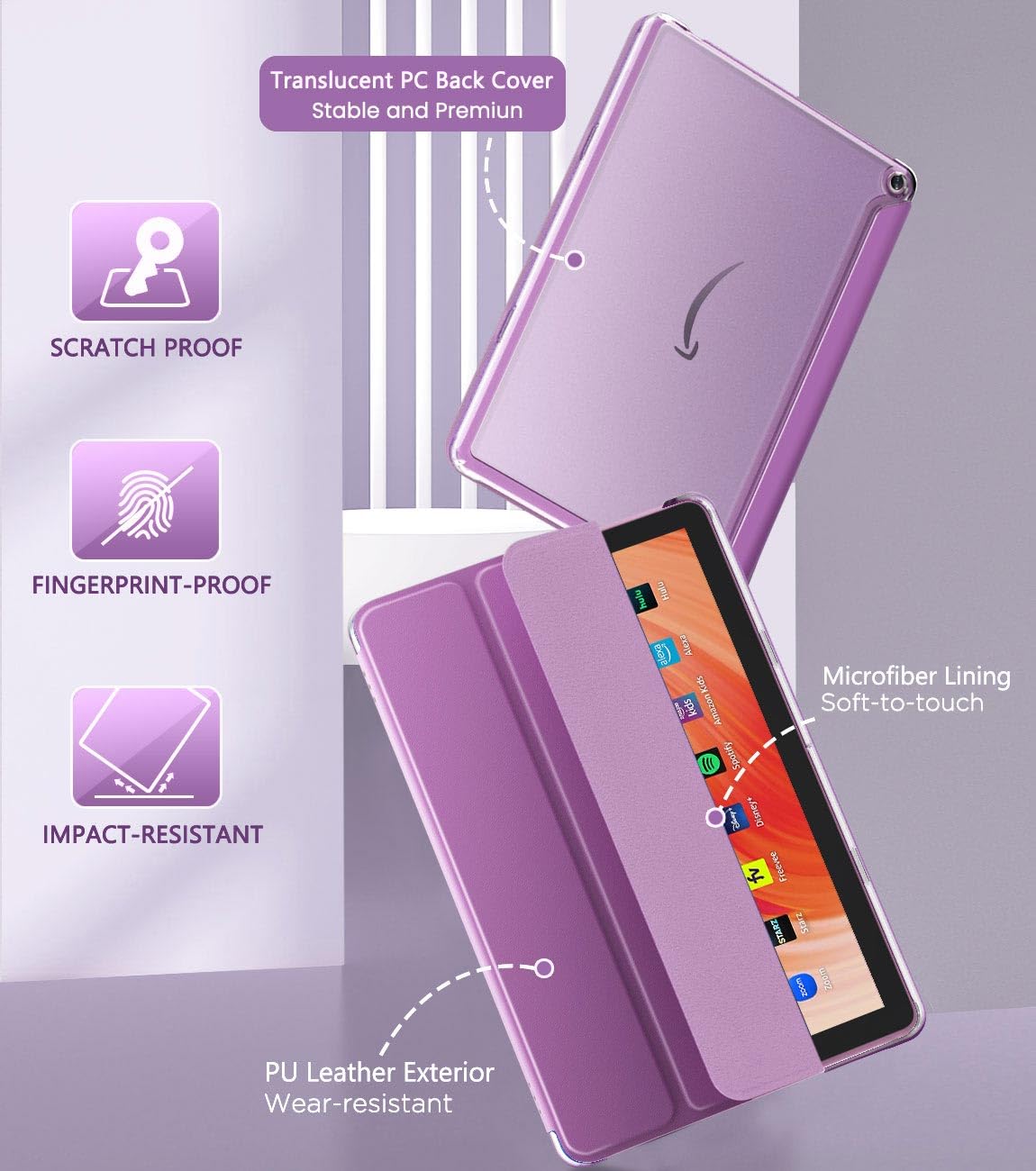 Foto 4 pulgar | Funda Moko Para La Nueva Tableta Amazon Kindle Fire Hd 10 2023 - Venta Internacional.