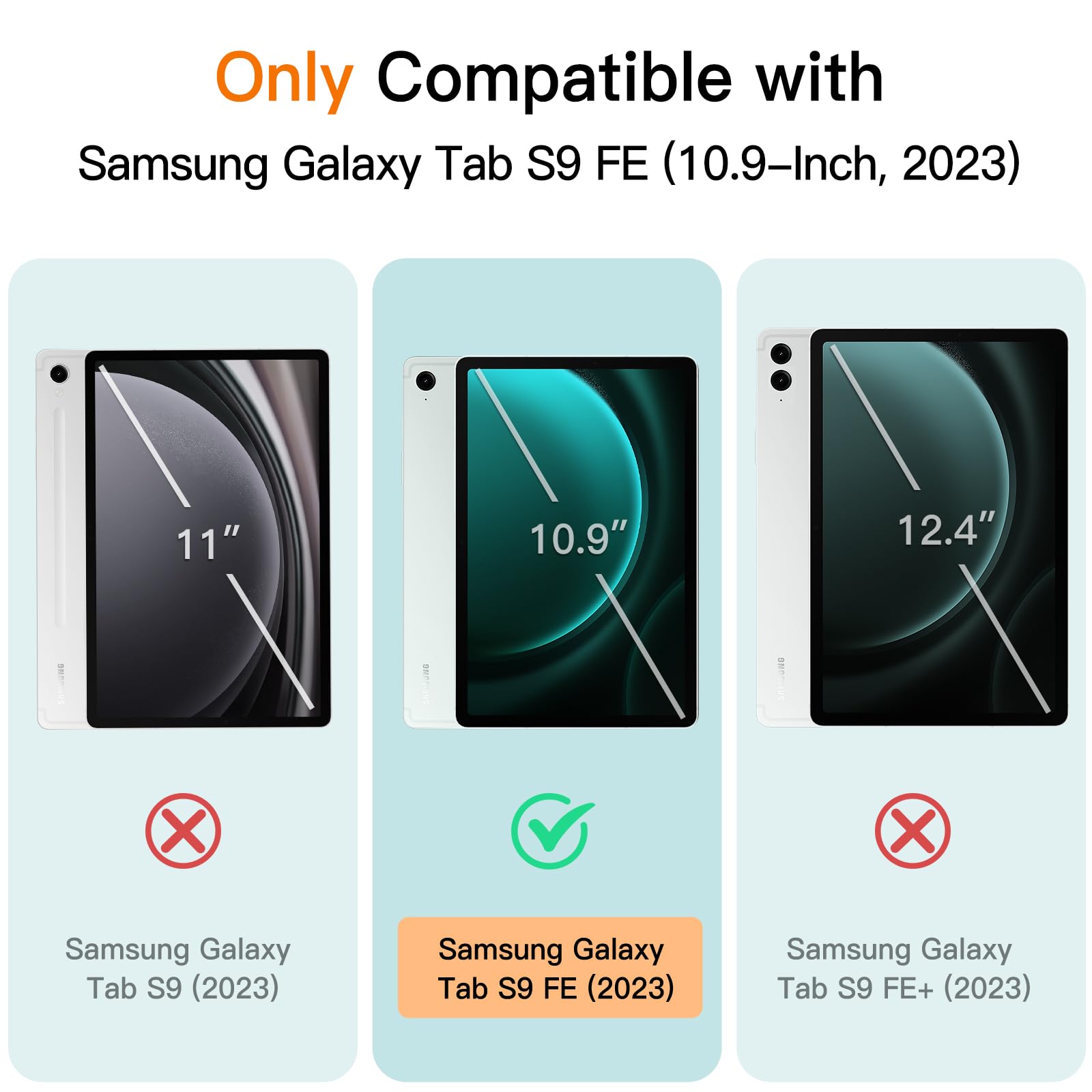 Foto 2 | Funda Jetech Para Samsung Galaxy Tab S10 Fe/s9 Fe 10.9 - Venta Internacional.