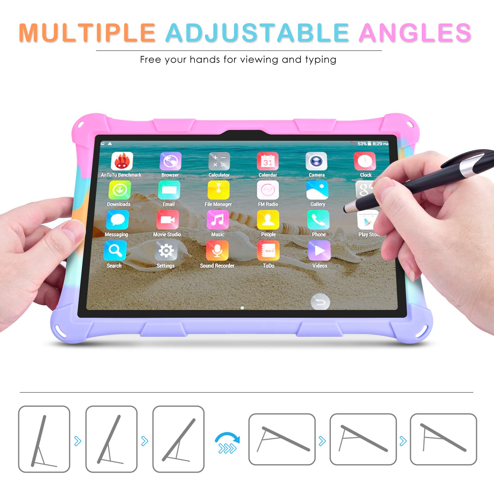 Foto 5 | Funda De Silicona Detuosi Para Tableta Vastking Kingpad K10 Pro 10.1 - Venta Internacional.