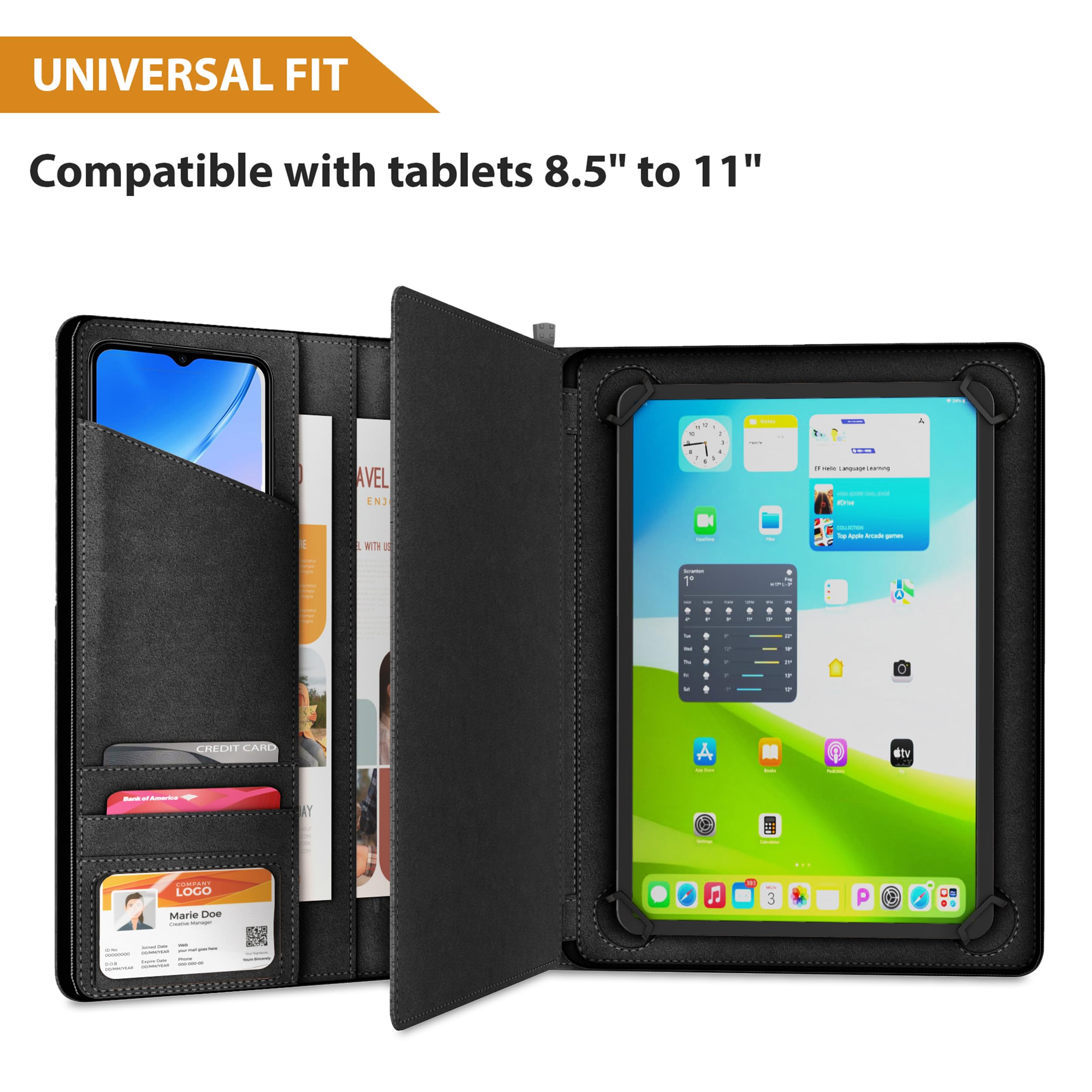 Foto 3 pulgar | Organizador Universal Para Tabletas Ipad Padfolio Case Khomo - Venta Internacional.