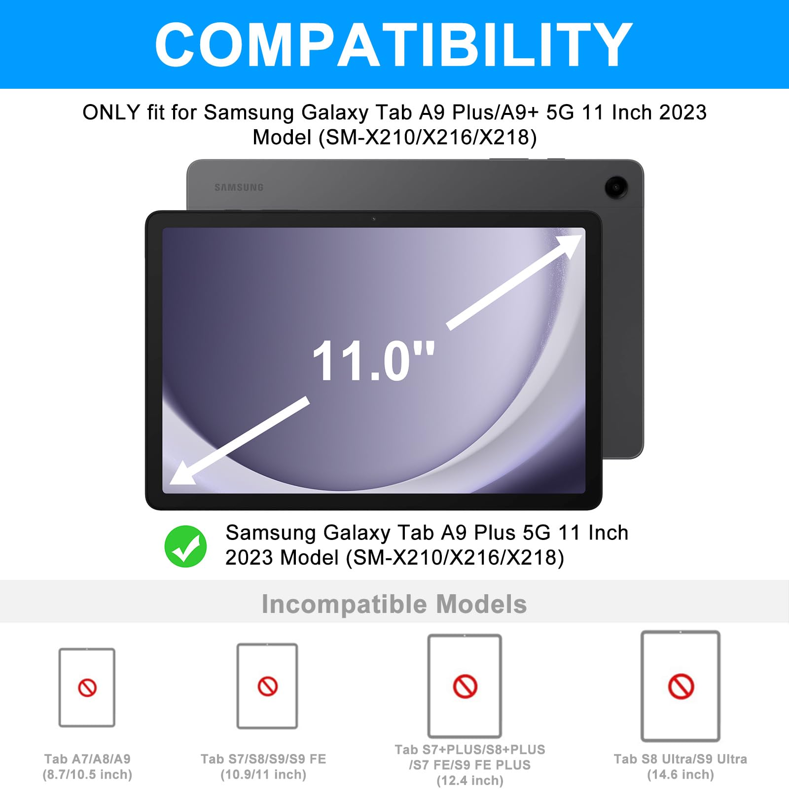 Foto 3 pulgar | Funda De Teclado Sengbirch Para Samsung Galaxy Tab A9+ 11'' Negra - Venta Internacional.