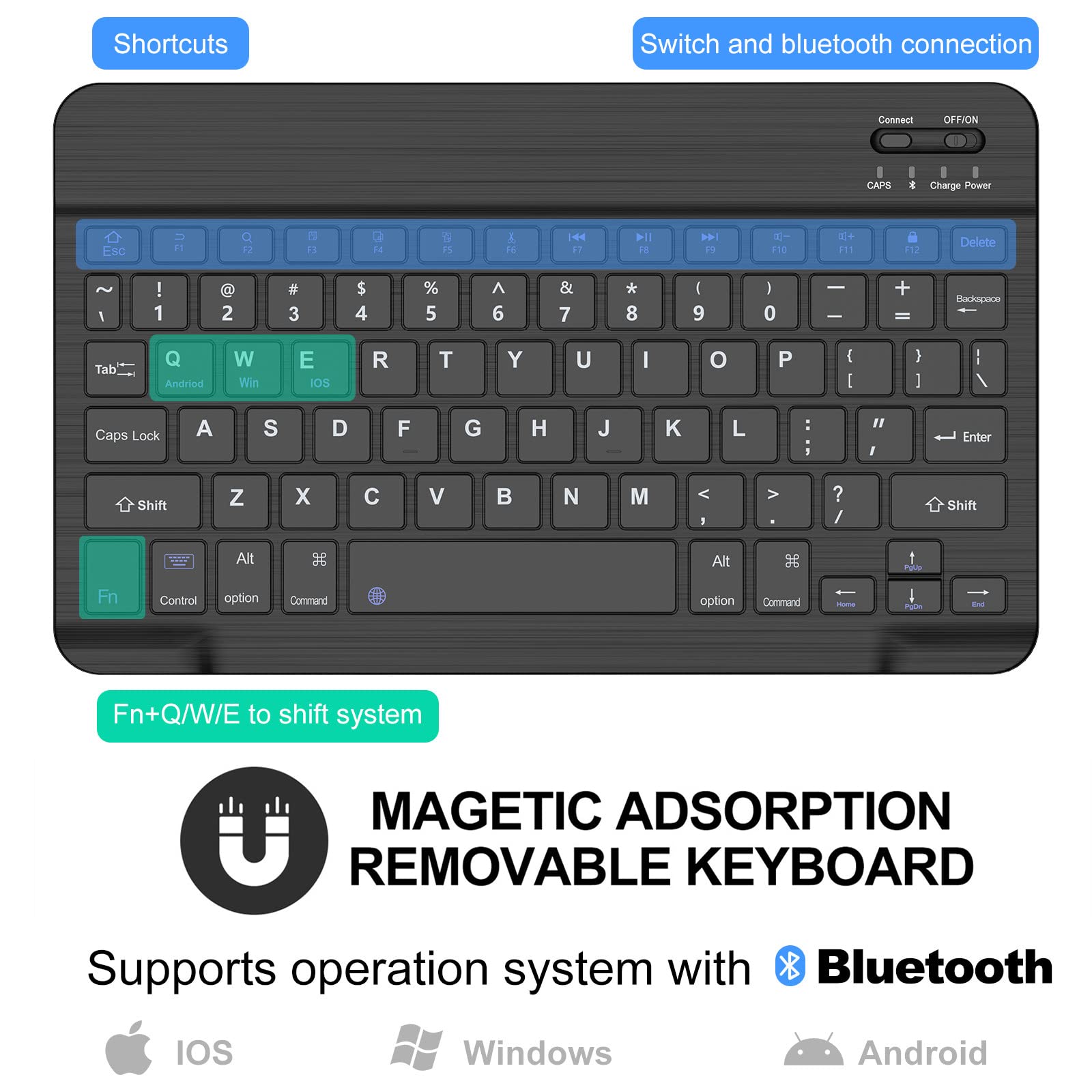 Foto 8 pulgar | Funda De Teclado Sengbirch Para Samsung Galaxy Tab A9+ 11'' Negra - Venta Internacional.