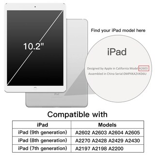Foto 2 | Funda Para Tableta Jetech Para Ipad 9/8/7 10.2'' (2021/2020/2019) Transparente - Venta Internacional.