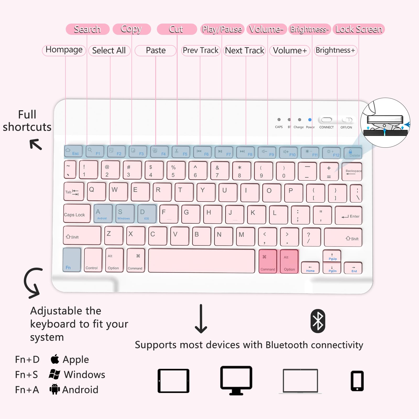 Foto 3 | Funda De Teclado Para Samsung Galaxy Tab A9 Plus 11'' 2023 Con Teclado - Venta Internacional.