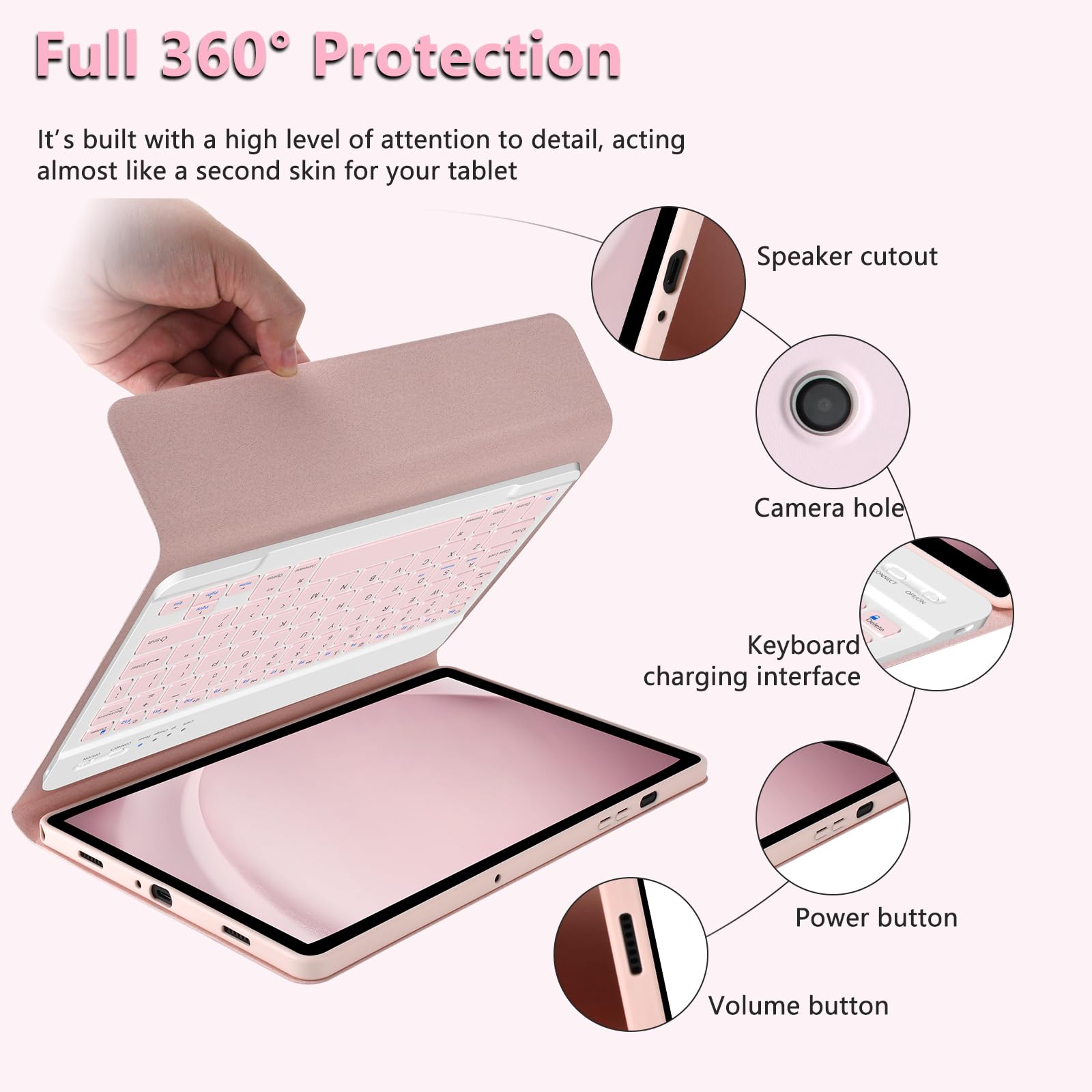 Foto 6 | Funda De Teclado Para Samsung Galaxy Tab A9 Plus 11'' 2023 Con Teclado - Venta Internacional.