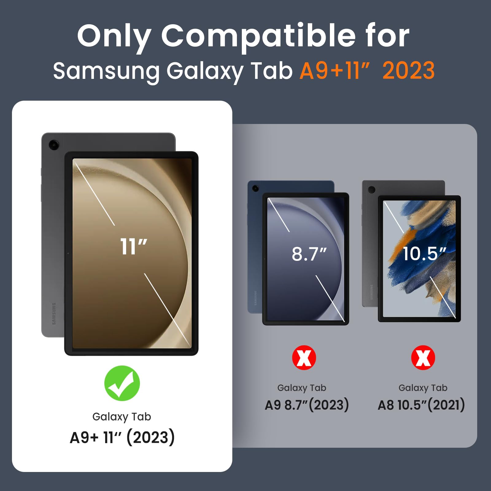 Foto 2 | Funda Ztotopfundas Para Samsung Galaxy Tab A9 Plus 11'' 5g 2023 - Venta Internacional.