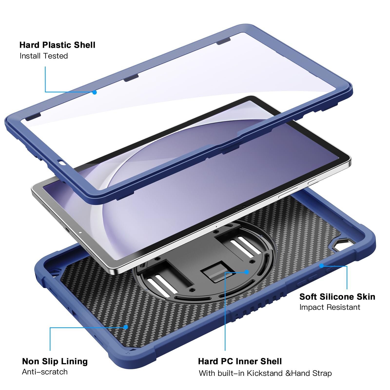 Foto 2 | Funda Ztotopcases Para Samsung Galaxy Tab A9+ 11'' 2023 Azul - Venta Internacional.
