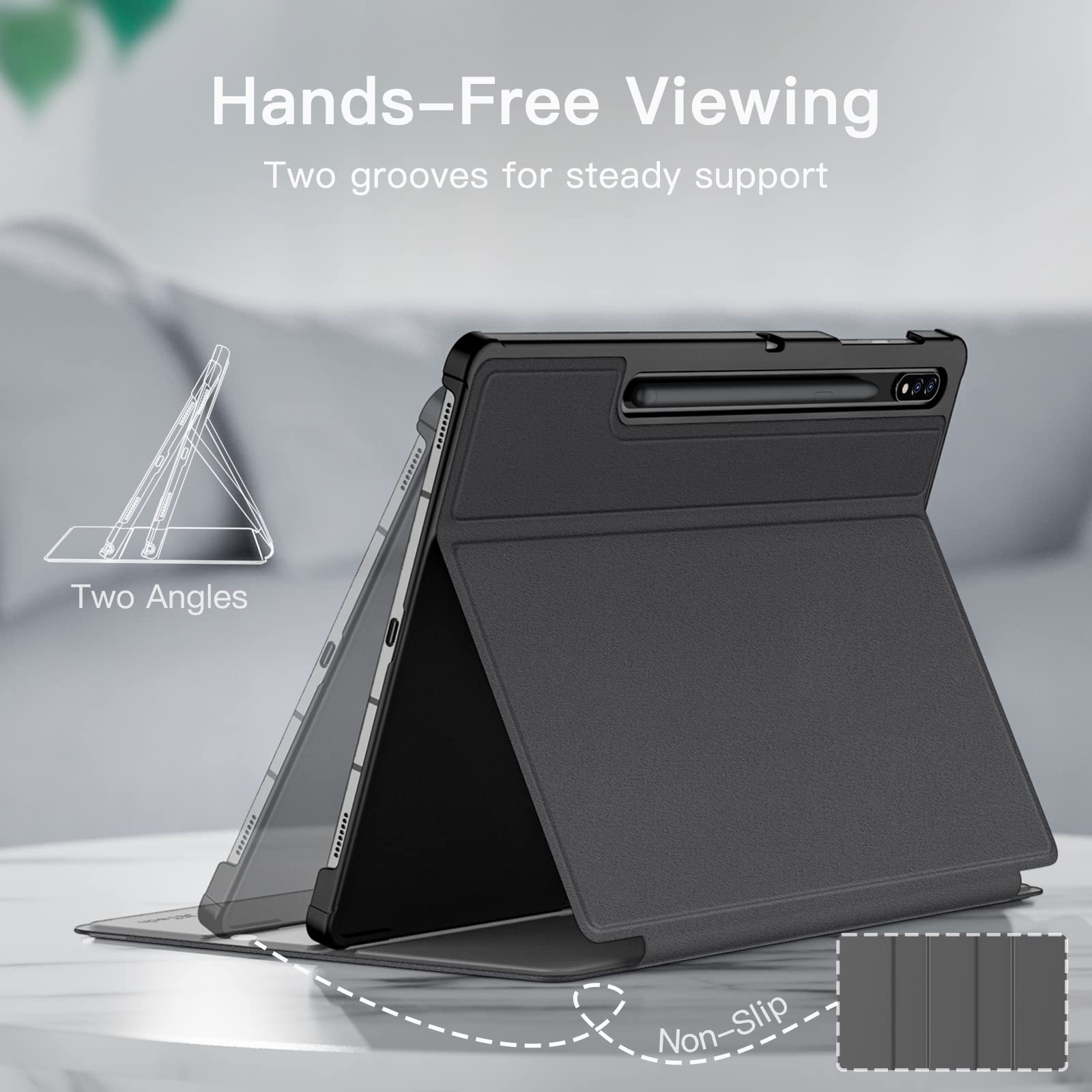 Foto 4 pulgar | Funda Jetech Para Samsung Galaxy Tab S8 Plus 2022/ S7 Fe 2021 - Venta Internacional.