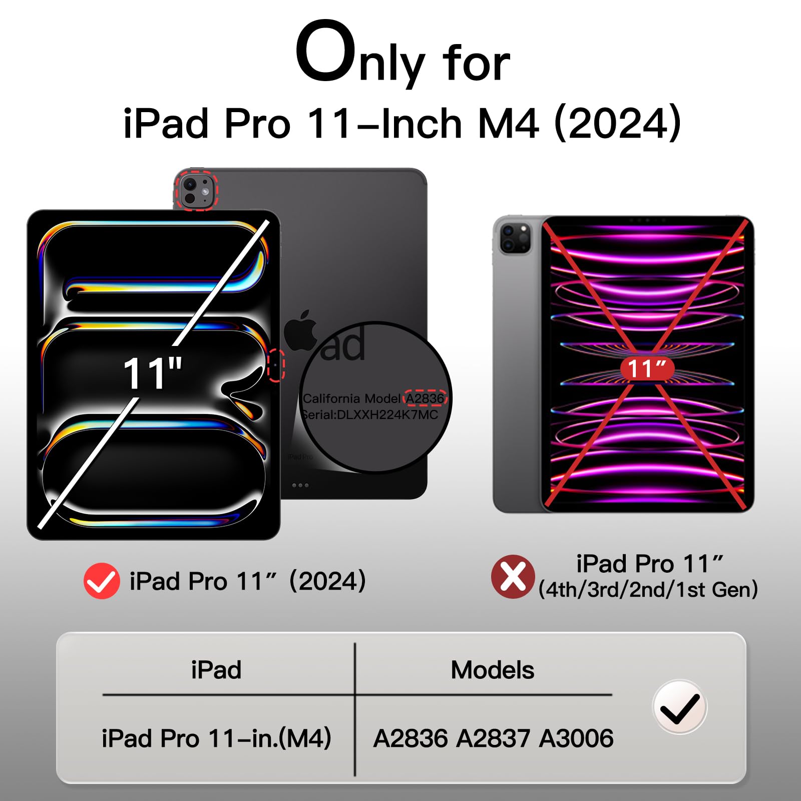 Foto 2 | Funda Jetech Para Ipad Pro M4 2024 De 11 Pulgadas Con Soporte Para Lápices - Venta Internacional.
