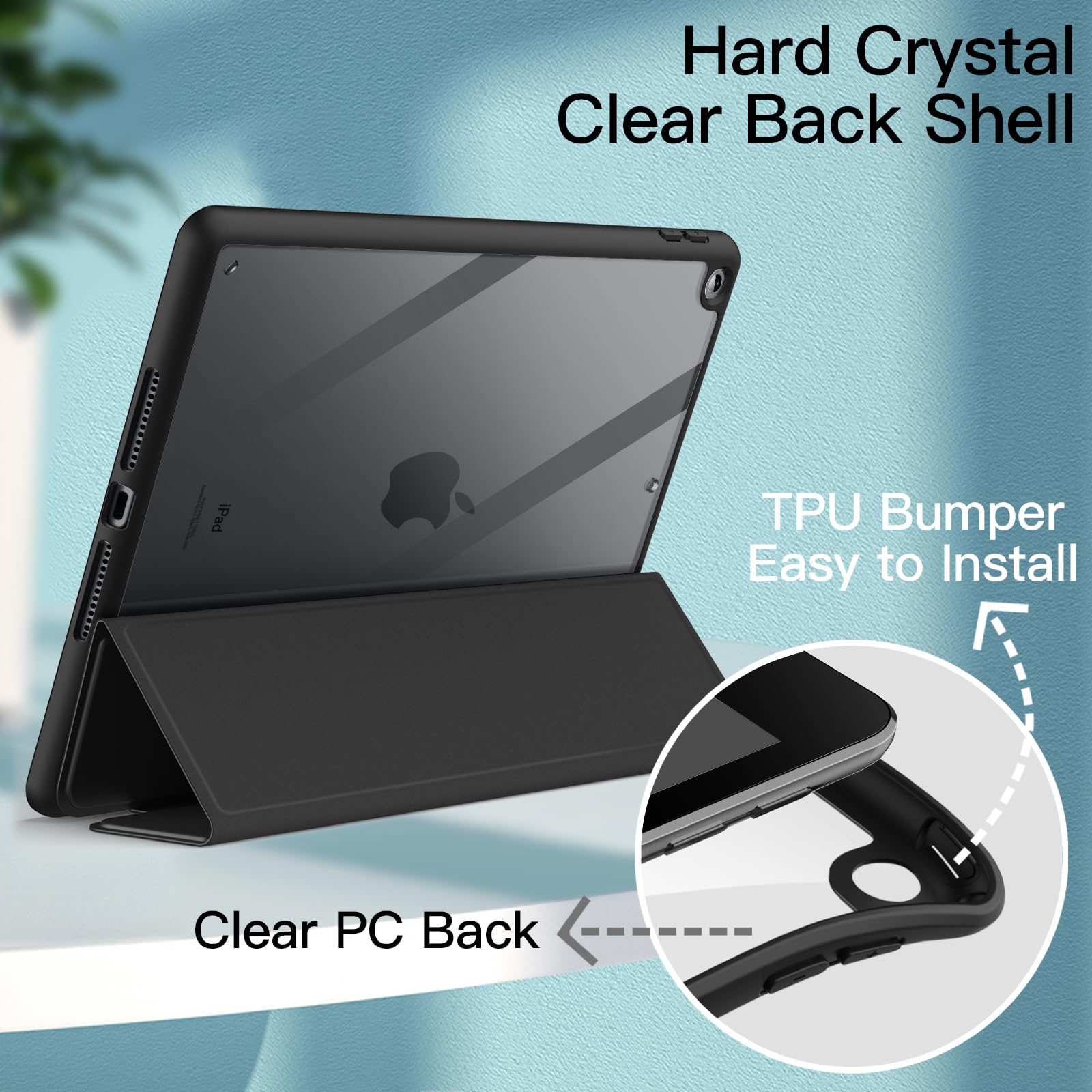 Foto 3 | Funda Jetech Para Ipad 10.2 (9.ª, 8.ª Generación) Con Soporte Para Lápices - Venta Internacional.