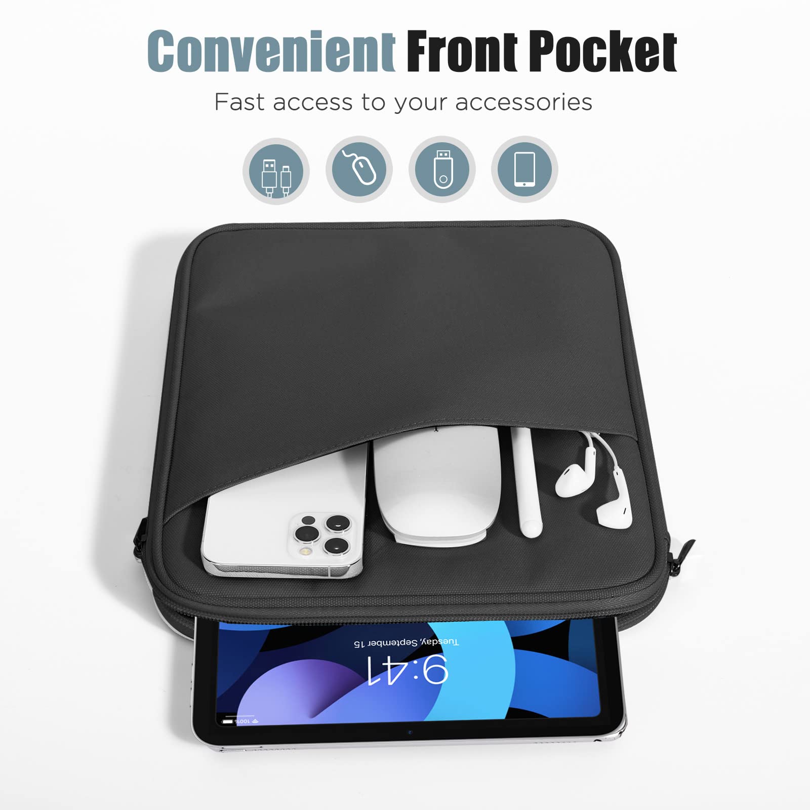 Foto 7 pulgar | Funda Para Tablet Timovo 9-11 Para Ipad 11 Pulgadas A16 2025 Negra - Venta Internacional.