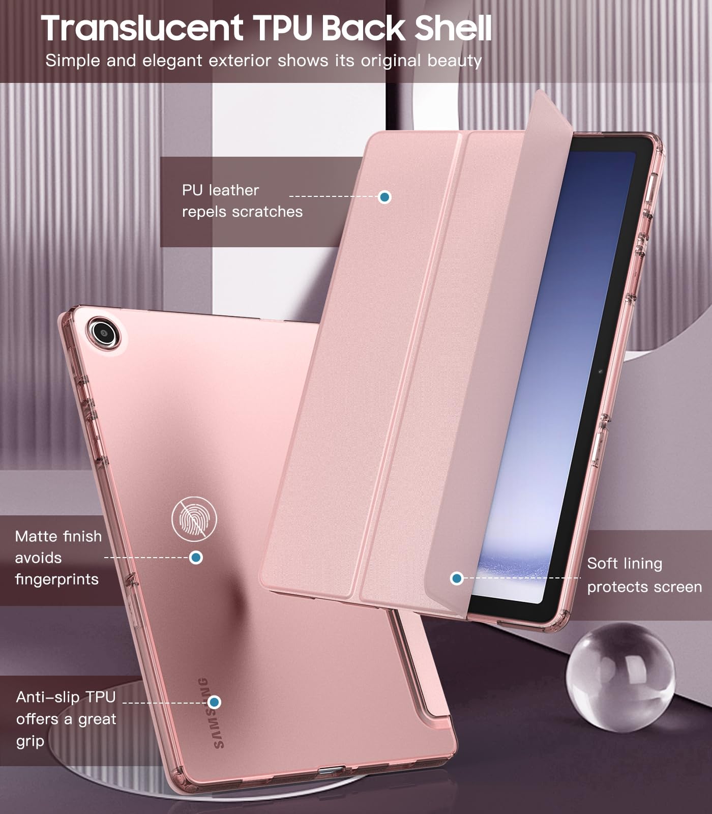 Foto 4 | Funda Timovo Para Samsung Galaxy Tab A9+ 11 2023 Con Función De Encendido Y Apagado Automáticos - Venta Internacional.