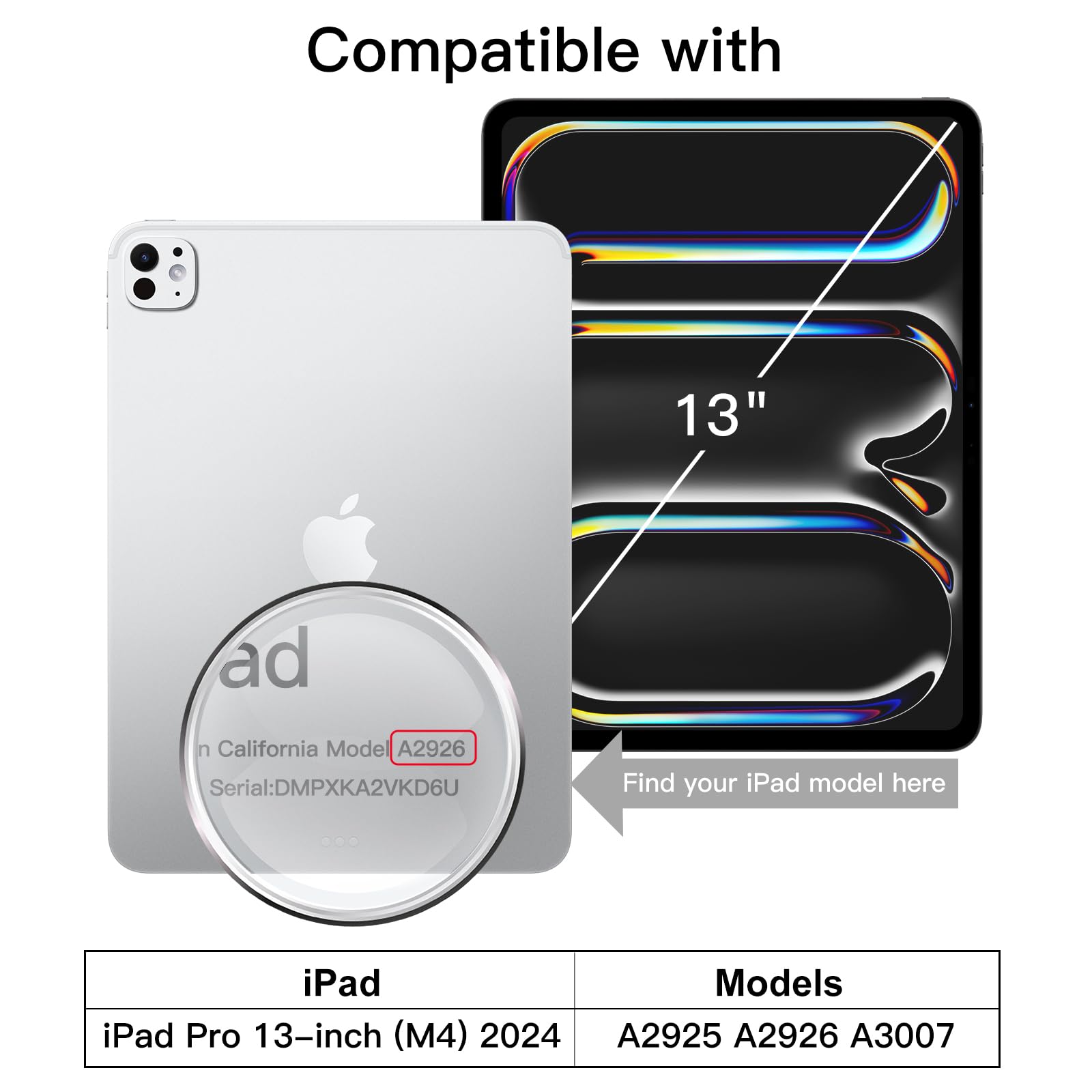 Foto 2 | Funda Jetech Clear Para Ipad Pro M4 (2024) De 13 Pulgadas, Antiamarilla - Venta Internacional.