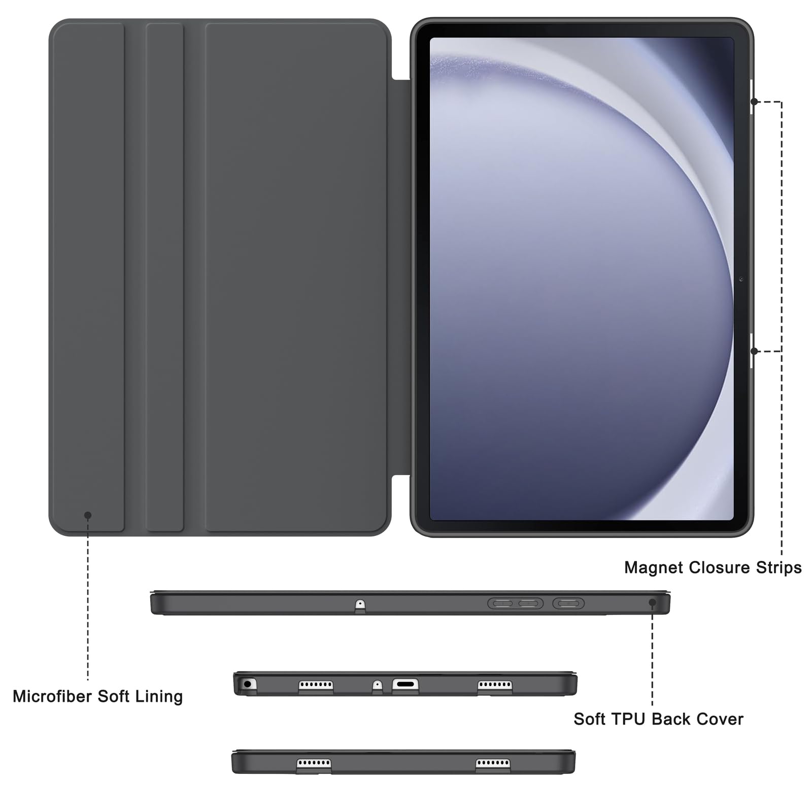 Foto 3 | Funda Soke Para Samsung Galaxy Tab A9+ 11'' 2023 Con Soporte - Venta Internacional.