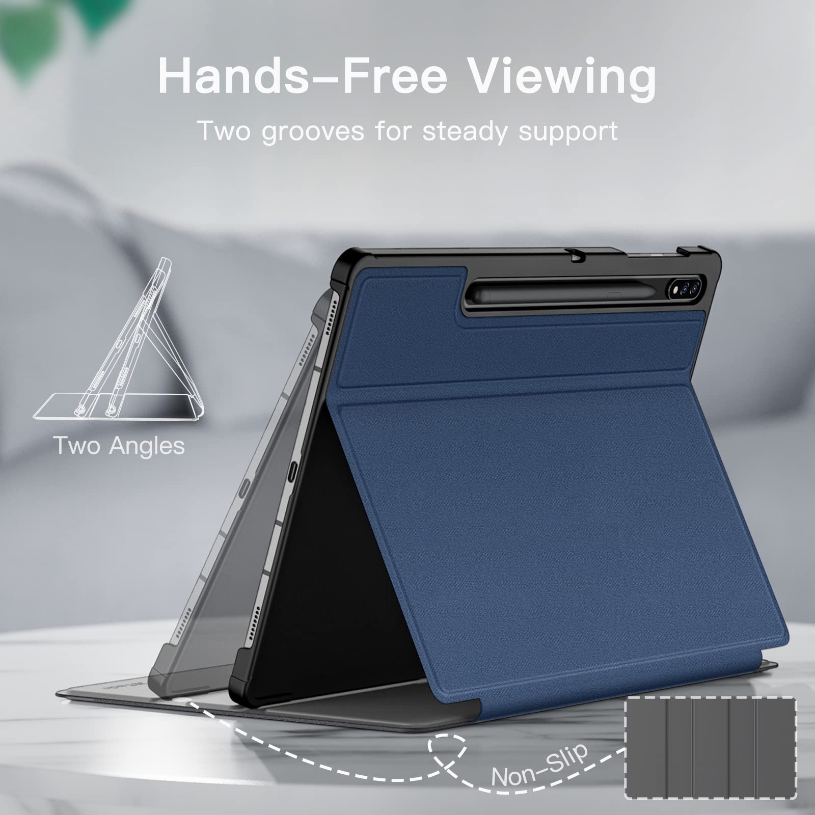Foto 3 | Funda Jetech Para Samsung Galaxy Tab S8 Plus 2022/ S7 Fe 2021 - Venta Internacional.