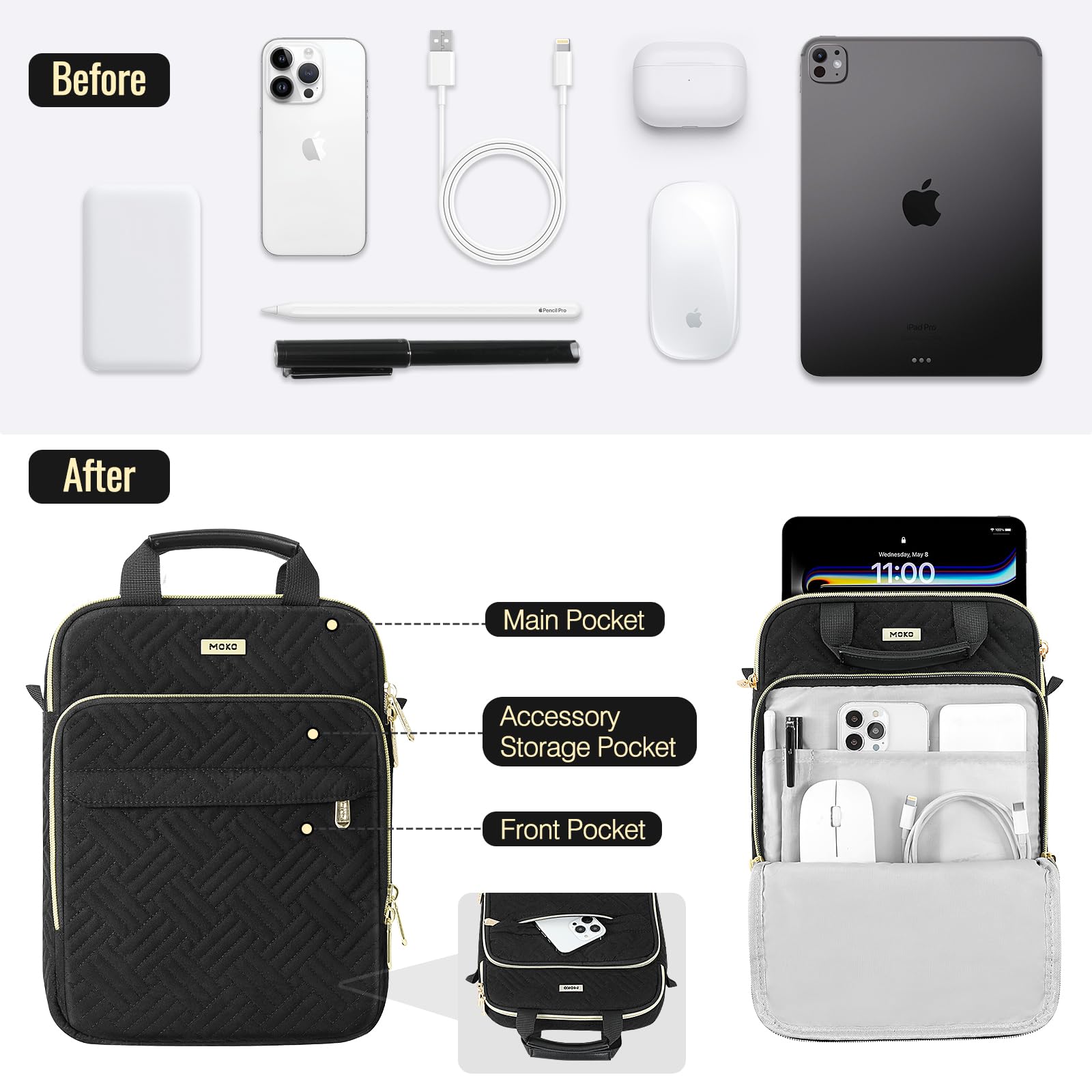 Foto 4 pulgar | Funda Para Tableta Moko Puffer De 11 Pulgadas Para Ipad Pro Y Air - Venta Internacional.