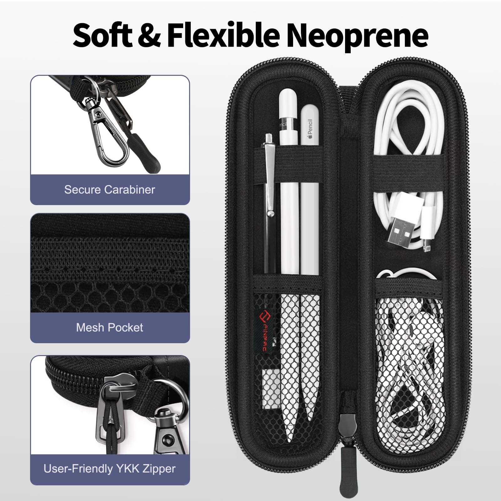 Foto 3 pulgar | Funda Portalápices Fintie Para Apple Pencil Pro, Color Negro - Venta Internacional.