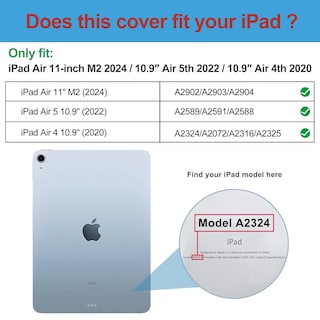 Foto 2 | Smart Case Procase Para Ipad Air 11 Pulgadas M2 2024 Negra - Venta Internacional.