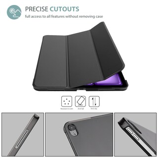 Foto 6 | Smart Case Procase Para Ipad Air 11 Pulgadas M2 2024 Negra - Venta Internacional.