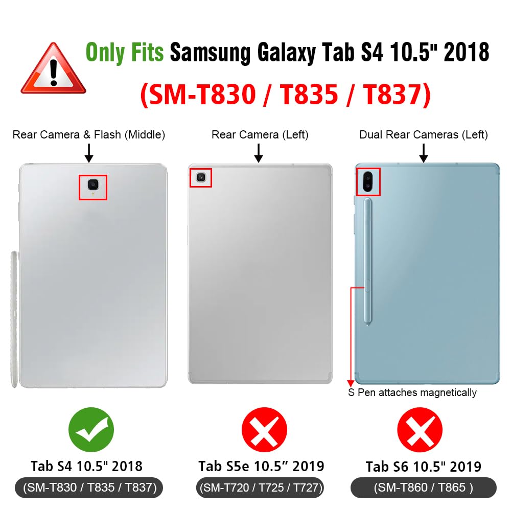 Foto 3 pulgar | Funda Fintie Slim Para Samsung Galaxy Tab S4 10.5 2018 Con S Pen - Venta Internacional.