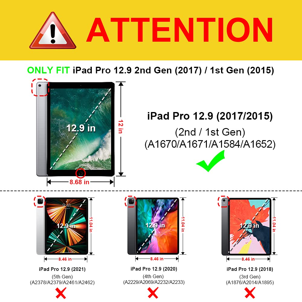Foto 3 pulgar | Funda Fintie Para Ipad Pro De 12,9 Pulgadas De Primera Y Segunda Generación Con Lápiz - Venta Internacional.