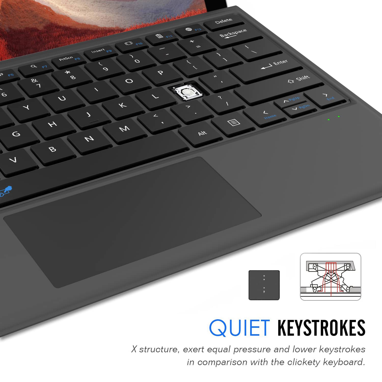 Foto 5 pulgar | Teclado Arteck Microsoft Surface Pro Type Cover Bluetooth - Venta Internacional.