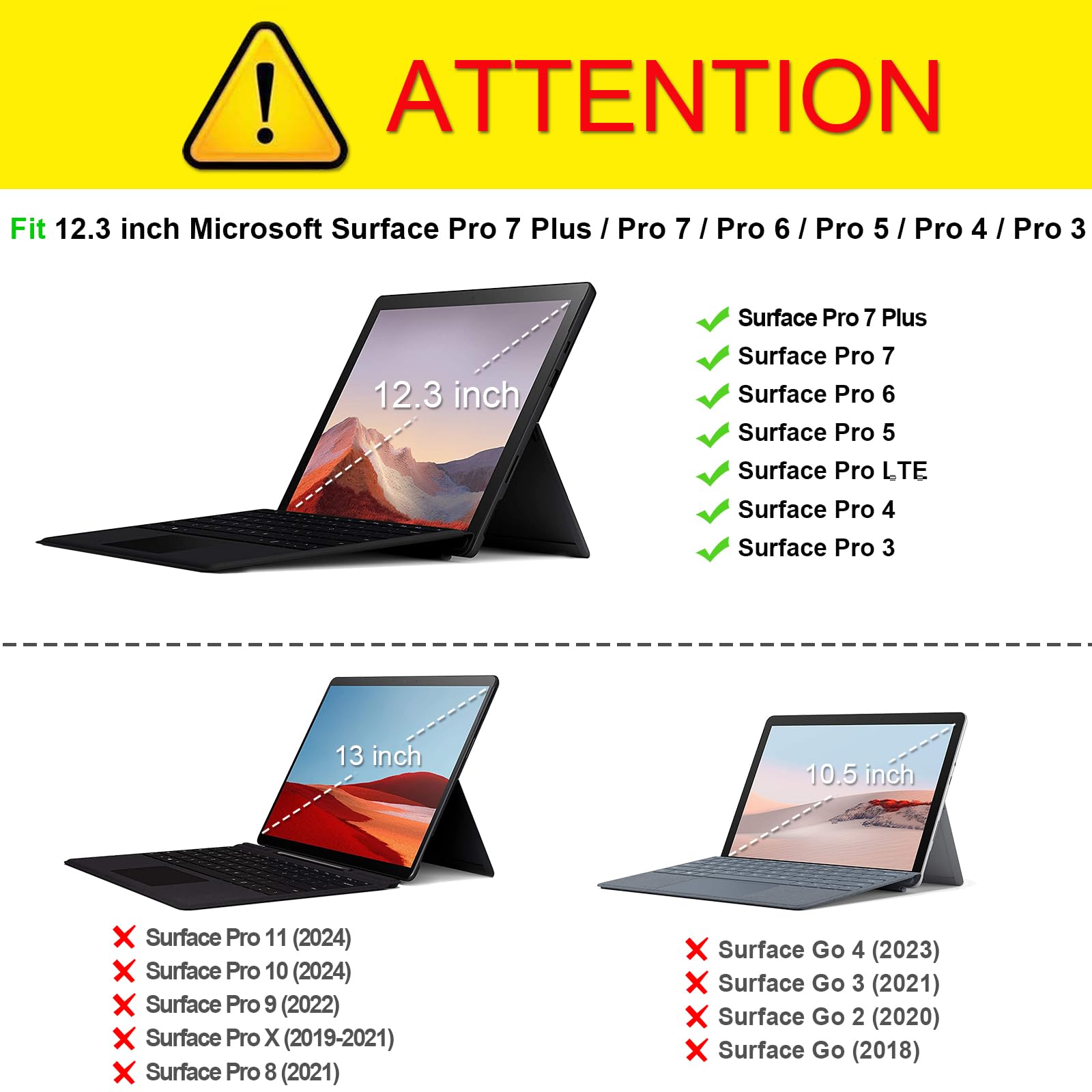 Foto 2 | Funda Fintie Para Microsoft Surface Pro 7 Plus De 12,3'', Color Turquesa - Venta Internacional.