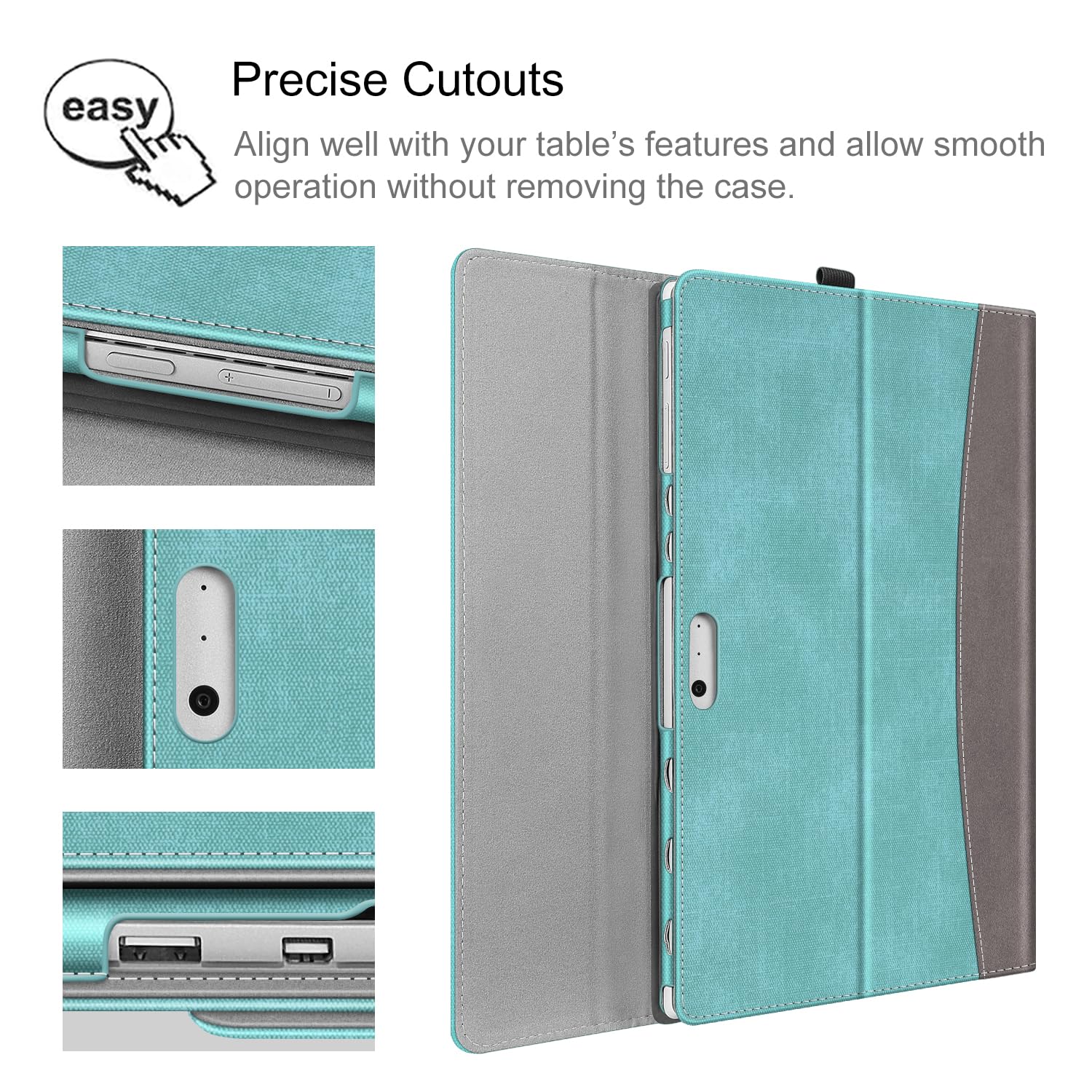 Foto 5 | Funda Fintie Para Microsoft Surface Pro 7 Plus De 12,3'', Color Turquesa - Venta Internacional.