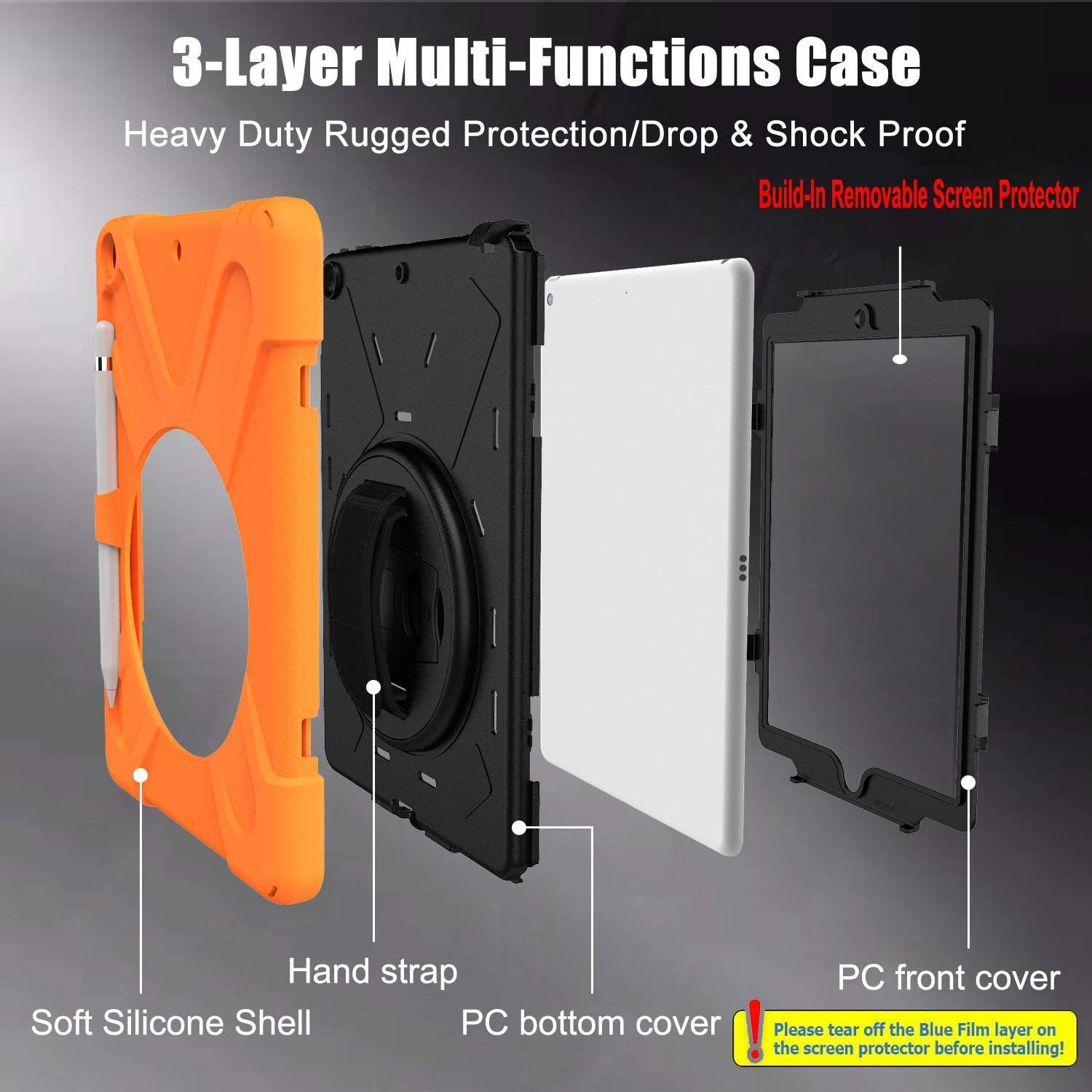 Foto 4 pulgar | Funda Para Ipad Tsqqst Para Niños De 9.ª, 8.ª Generación, 10.2 Pulgadas, Con Accesorios - Venta Internacional.
