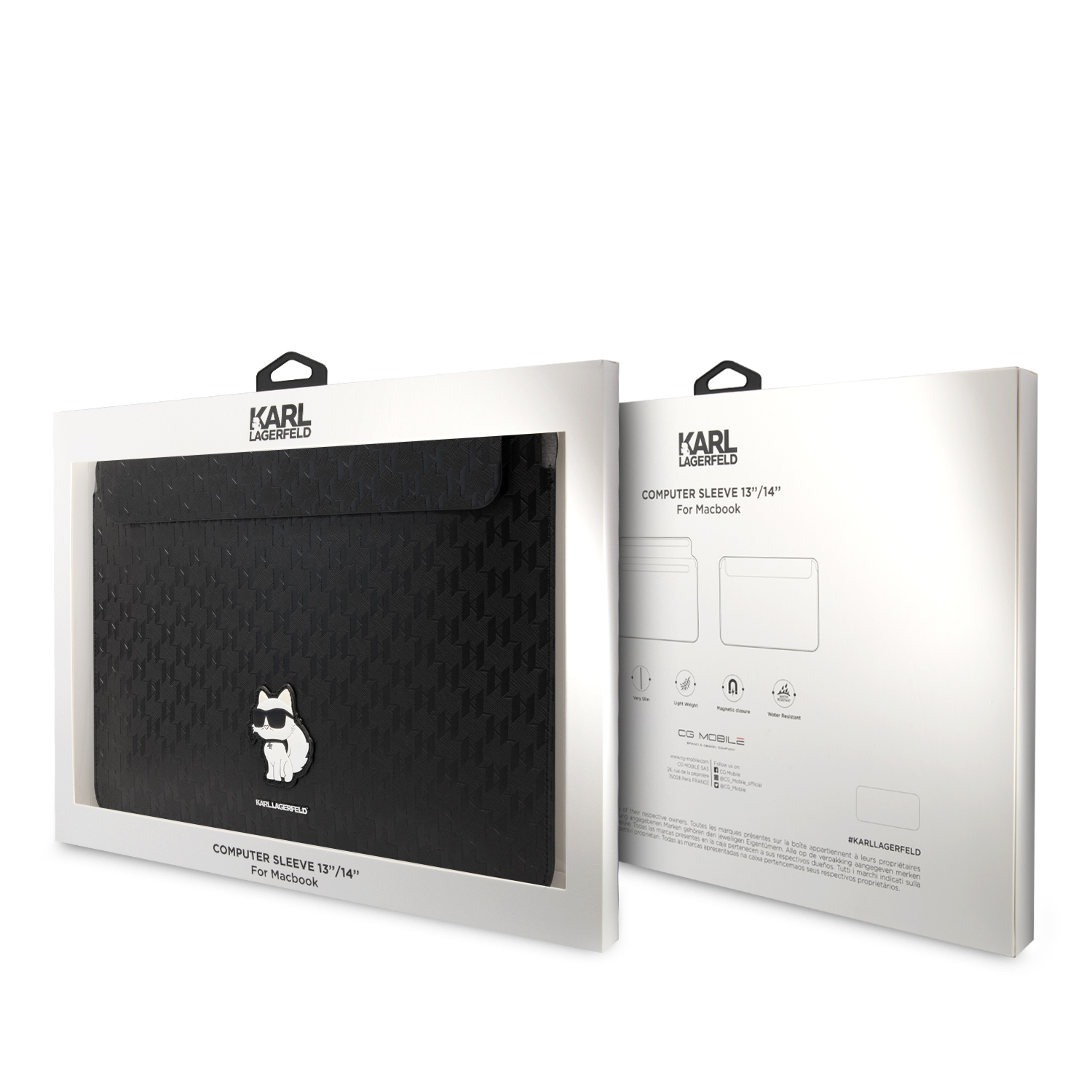 Foto 5 pulgar | Funda Original Karllagerfeld Monograma Para Laptop 14 -negra