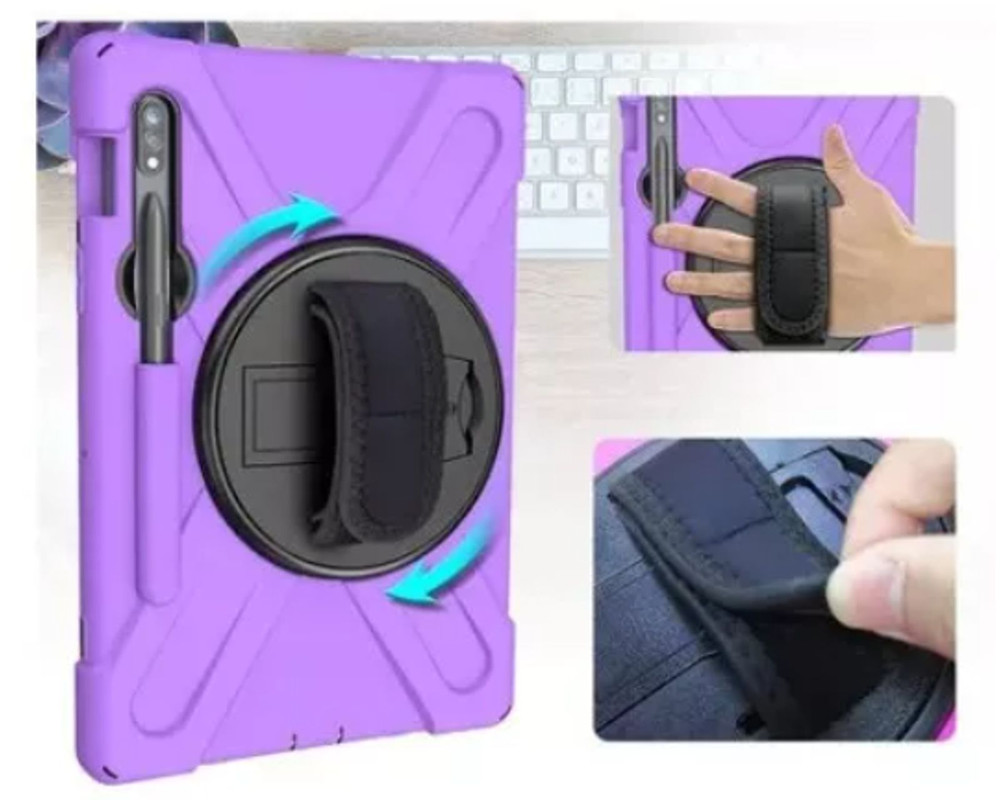 Foto 3 pulgar | Funda De Uso Rudo Para Samsung Galaxy Tab S10 Fe  De 10.9 '' Case Resistente A Caidas Con Correa