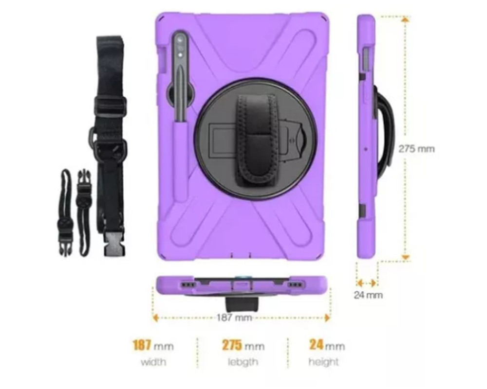 Foto 4 pulgar | Funda De Uso Rudo Para Samsung Galaxy Tab S10 Fe  De 10.9 '' Case Resistente A Caidas Con Correa